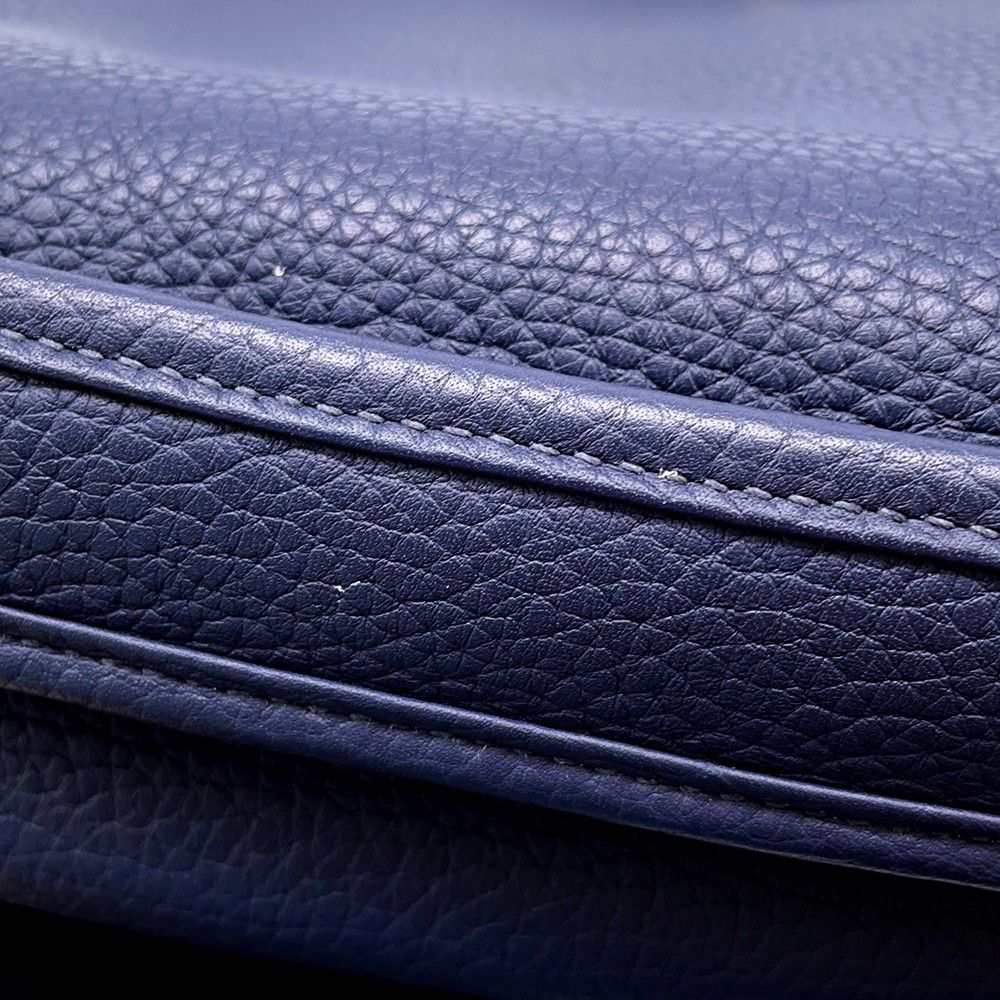 Hermes Shoulder Bag Evelyne 3 GM Blue Nuit Gold Taurillon Clemence — view 7
