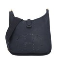 Hermes Shoulder Bag Evelyne 3 GM Blue Nuit Gold Taurillon Clemence