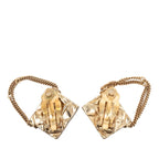 Chanel CC Logo Quilted Bag Motif Earrings Gold Plated — view 2