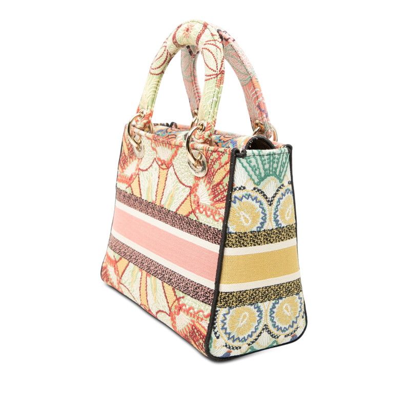Dior Lady D-lite 2-Way Shoulder Bag Multicolor Canvas — view 2