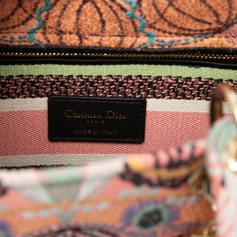 Dior Lady D-lite 2-Way Shoulder Bag Multicolor Canvas — view 5