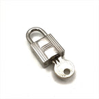 Hermes Cadena Key Padlock Silver Bag Charm