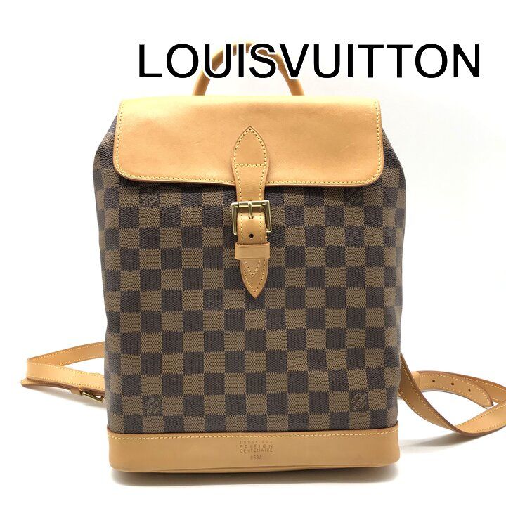Louis Vuitton Damier Harlequin Leather Backpack Brown