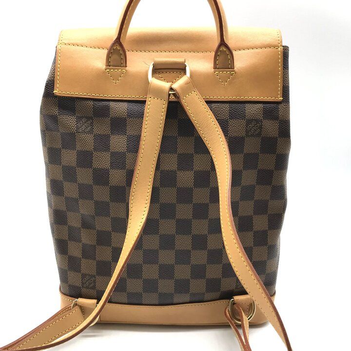 Louis Vuitton Damier Harlequin Leather Backpack Brown — view 3