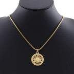 Hermes Series Medallion Gold Plated Necklace — view 2