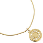 Hermes Series Medallion Gold Plated Necklace
