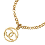 Chanel CC Logo Vintage Gold Plated Necklace — view 3