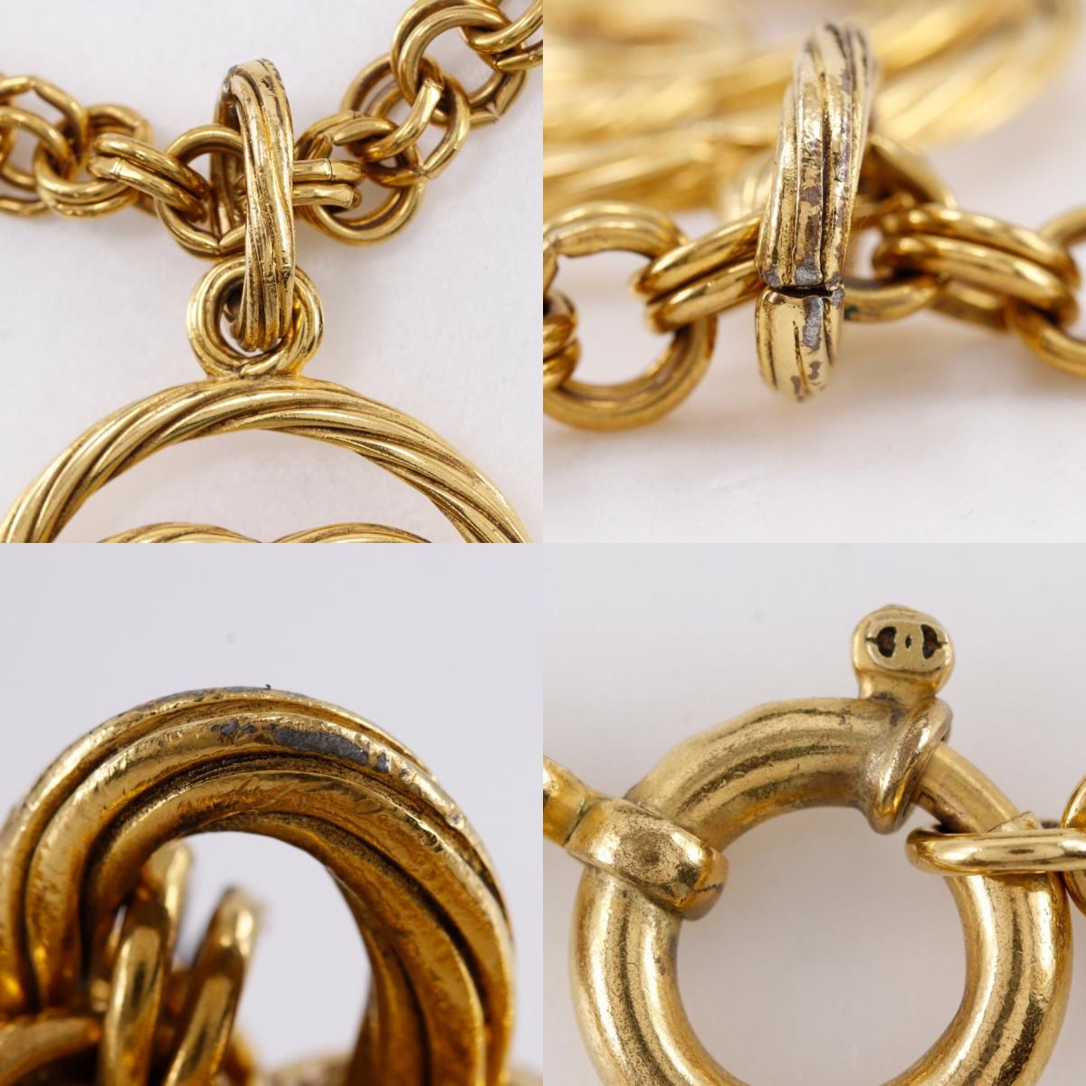 Chanel CC Logo Vintage Gold Plated Necklace — view 9