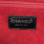 Chanel Choco Bar CC Logo Silver Tote Patent Leather — view 6