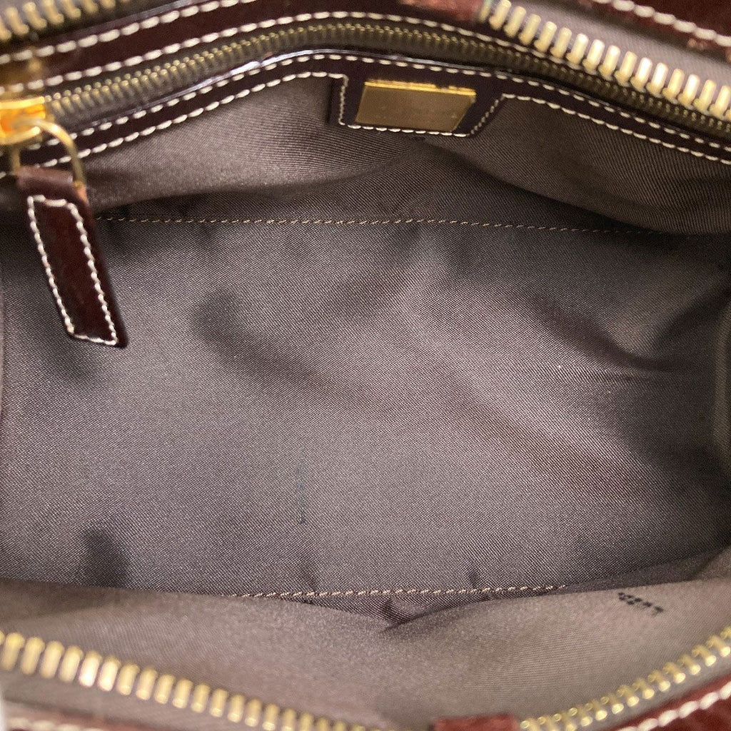 Fendi Zucchino Pattern Handbag Enamel — view 5