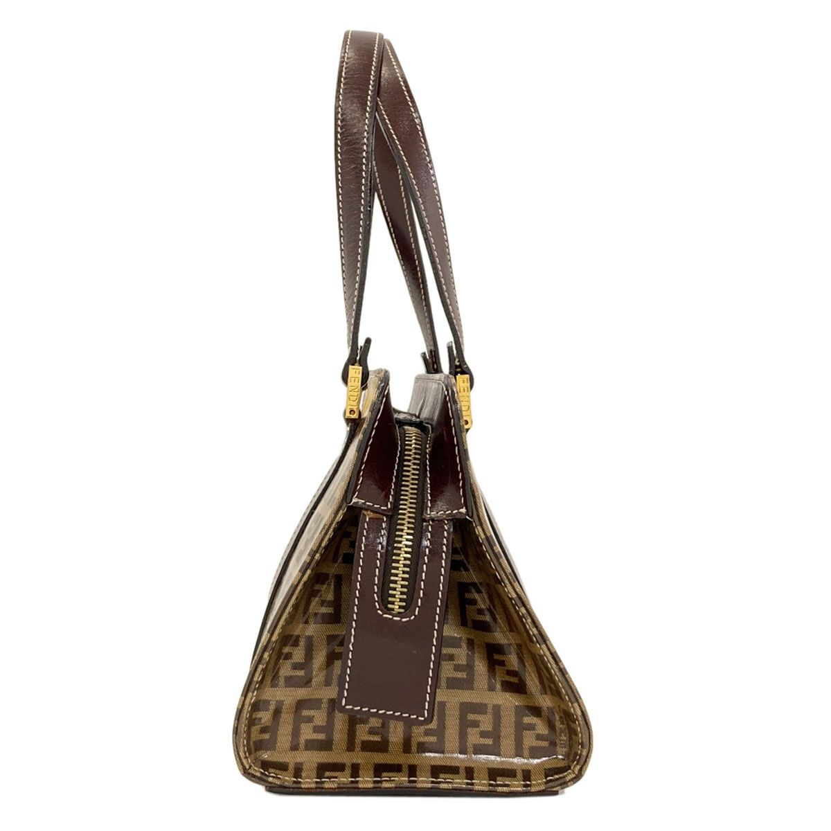 Fendi Zucchino Pattern Handbag Enamel — view 3