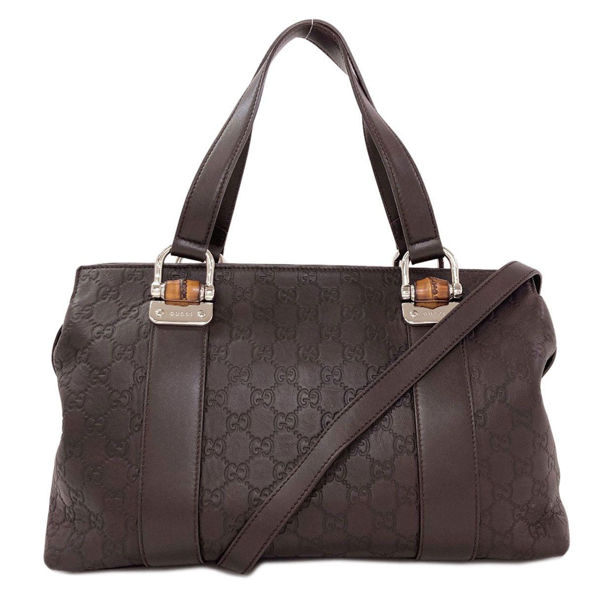 Gucci Bamboo GG Guccissima 2-Way Tote Calf