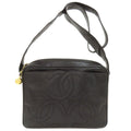 Chanel Triple CC Logo Gold Shoulder Bag Grained Calfskin