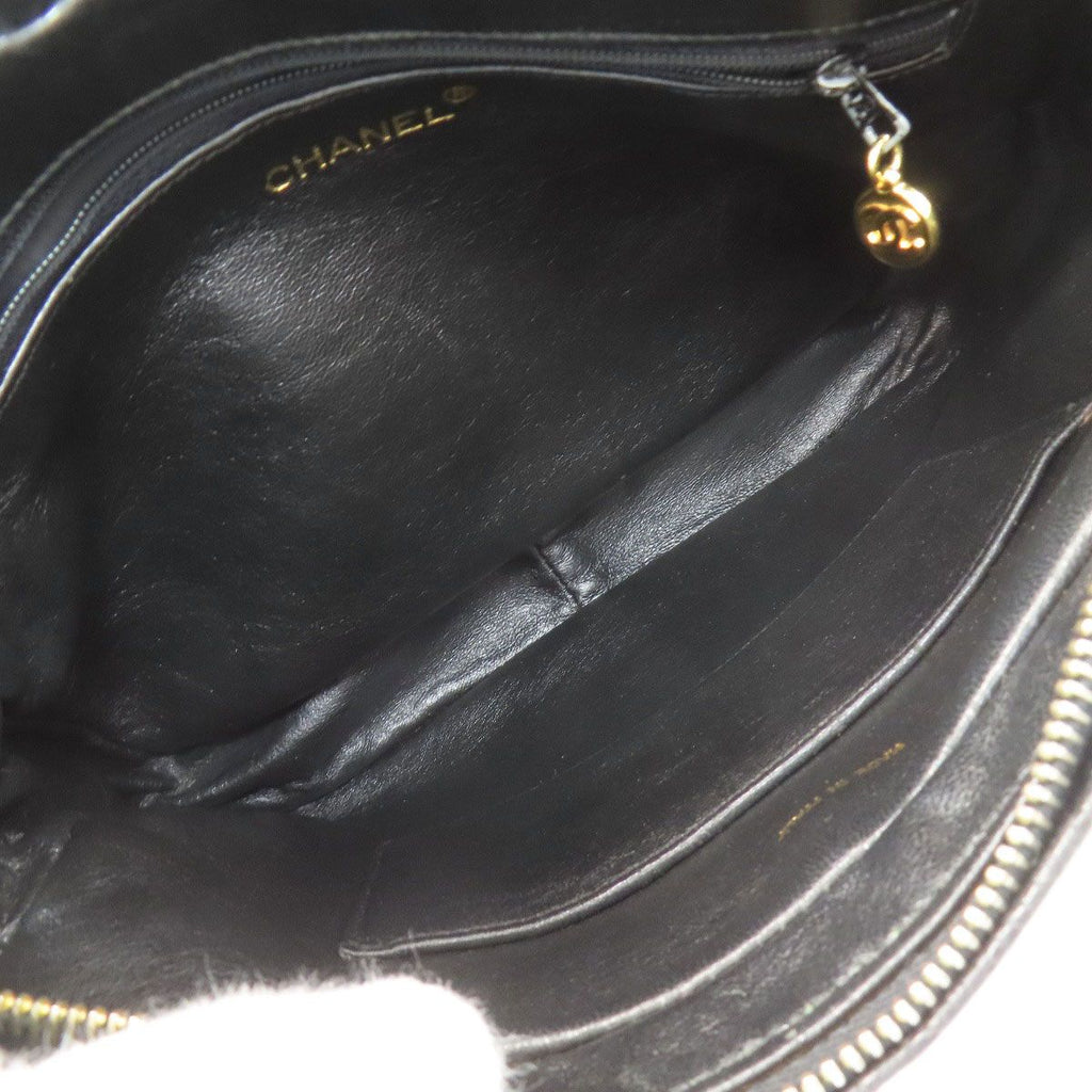 Chanel Triple CC Logo Gold Shoulder Bag Grained Calfskin — view 5