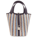 Hermes Picotin Lock PM Couverture Silver Handbag Toile Ash Swift