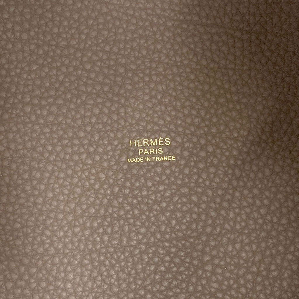 Hermes Picotin Lock Etoupe Gold Handbag Taurillon Clemence — view 6