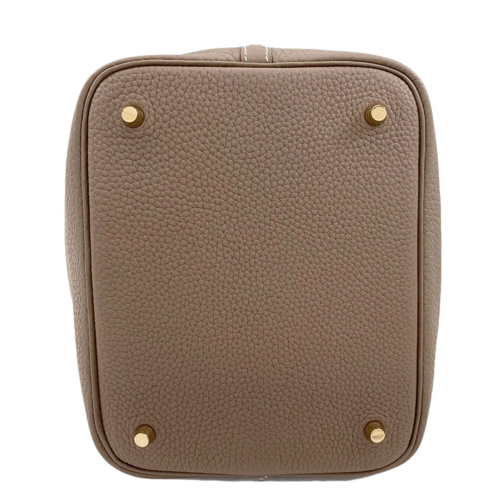 Hermes Picotin Lock Etoupe Gold Handbag Taurillon Clemence — view 4
