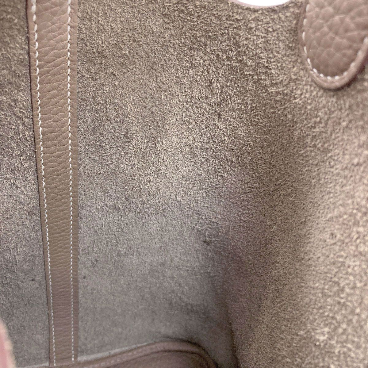 Hermes Picotin Lock Etoupe Gold Handbag Taurillon Clemence — view 9