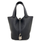 Hermes Picotin Lock PM Silver Handbag Taurillon Clemence