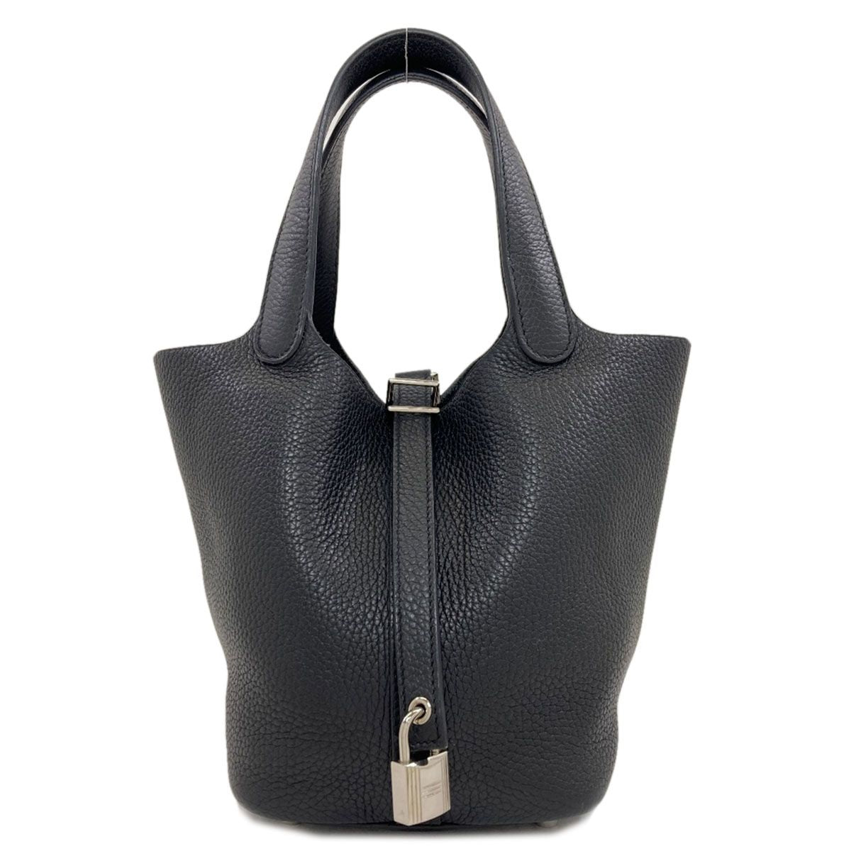 Hermes Picotin Lock PM Silver Handbag Taurillon Clemence