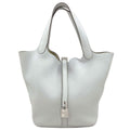 Hermes Picotin Lock Silver Handbag Taurillon Clemence