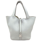 Hermes Picotin Lock Silver Handbag Taurillon Clemence