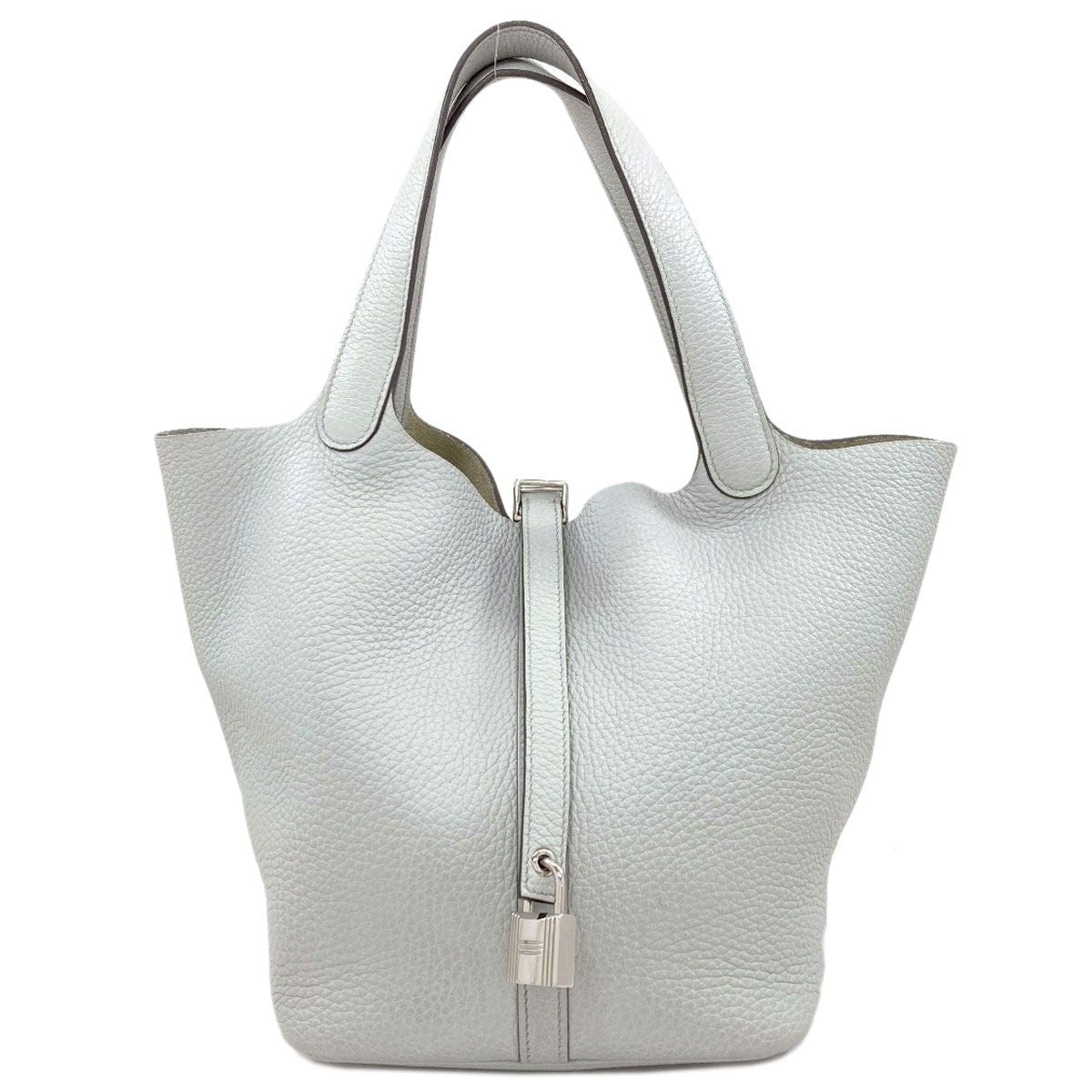 Hermes Picotin Lock Silver Handbag Taurillon Clemence