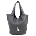 Hermes Picotin Lock Silver Handbag Taurillon Clemence