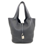Hermes Picotin Lock Silver Handbag Taurillon Clemence