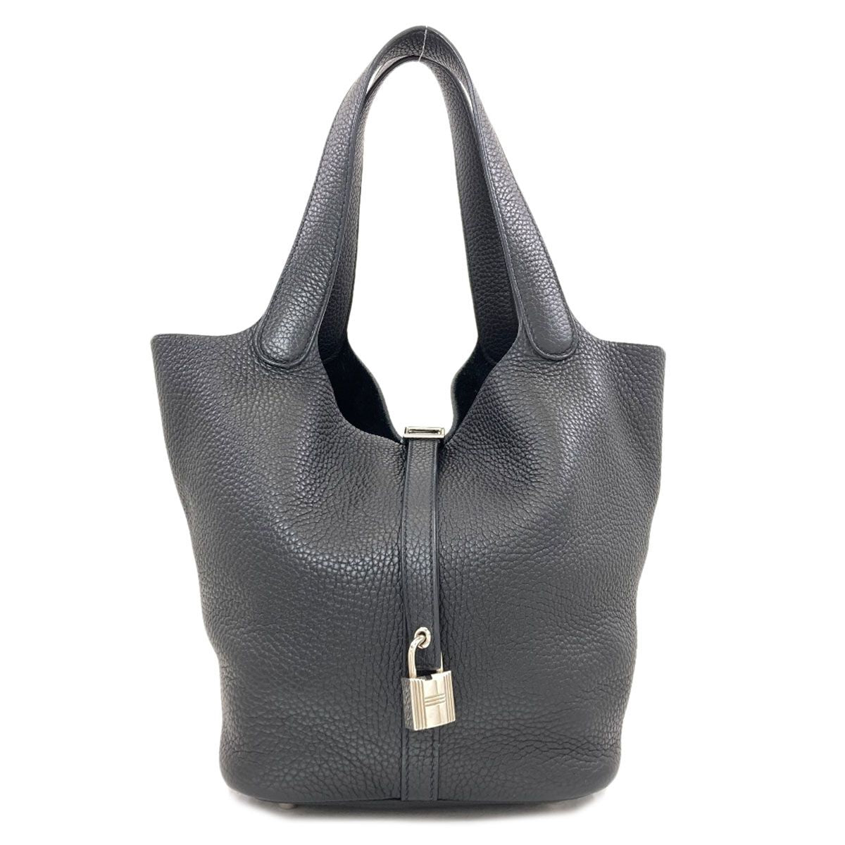 Hermes Picotin Lock Silver Handbag Taurillon Clemence