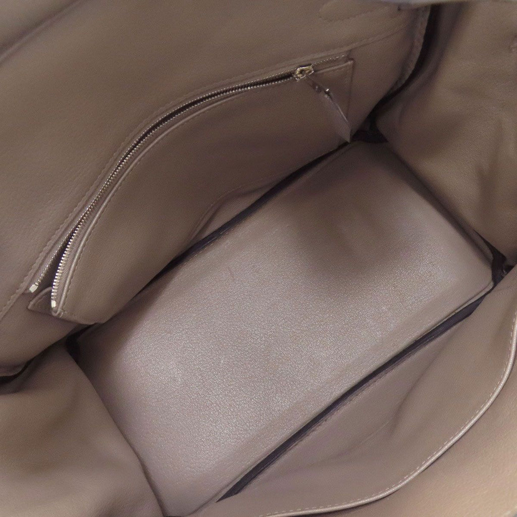 Hermes Birkin 30 Silver Handbag Togo — view 5