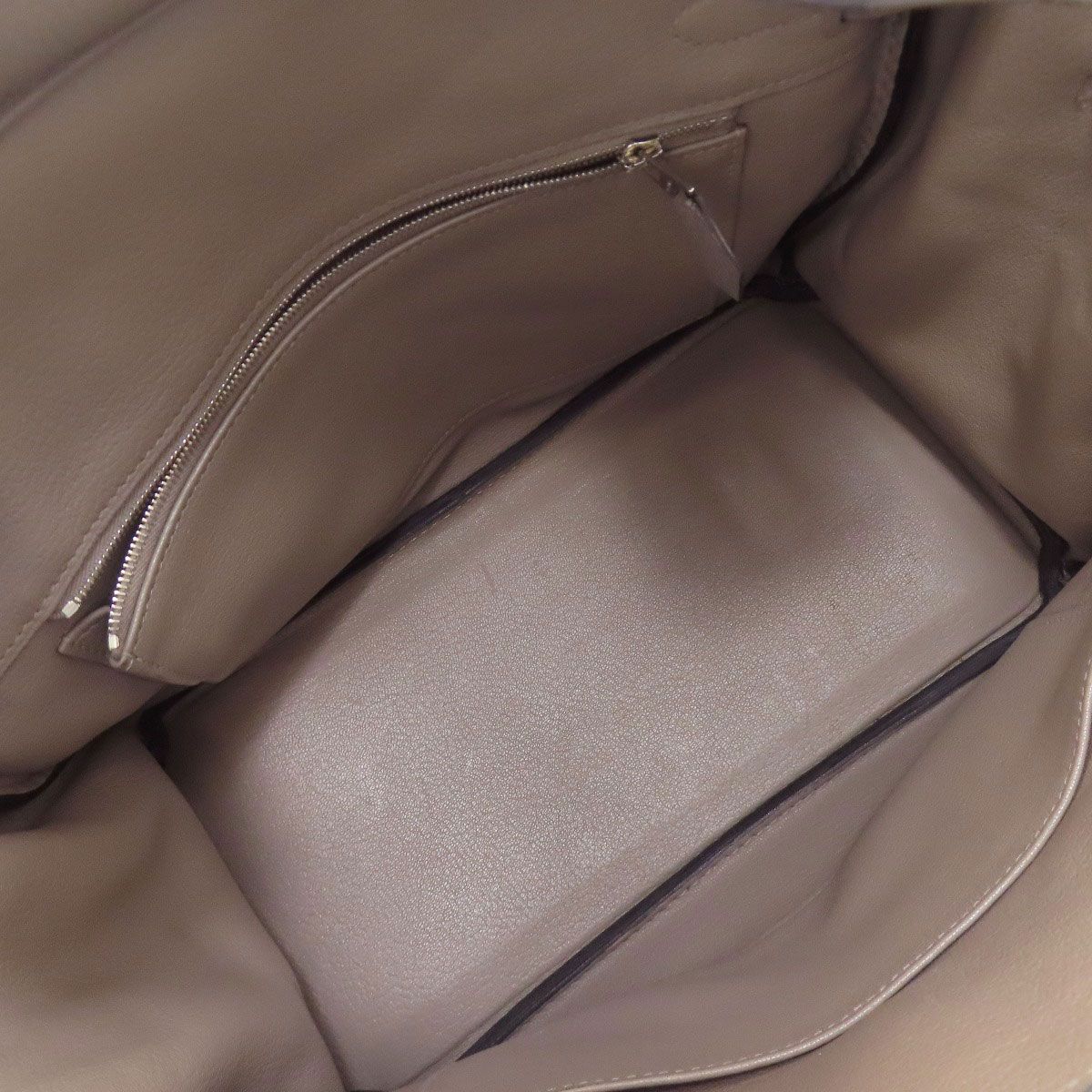 Hermes Birkin 30 Silver Handbag Togo — view 5