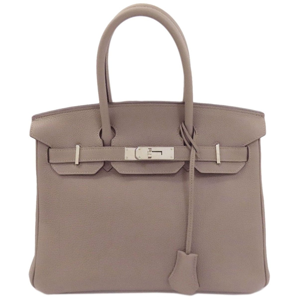 Hermes Birkin 30 Silver Handbag Togo