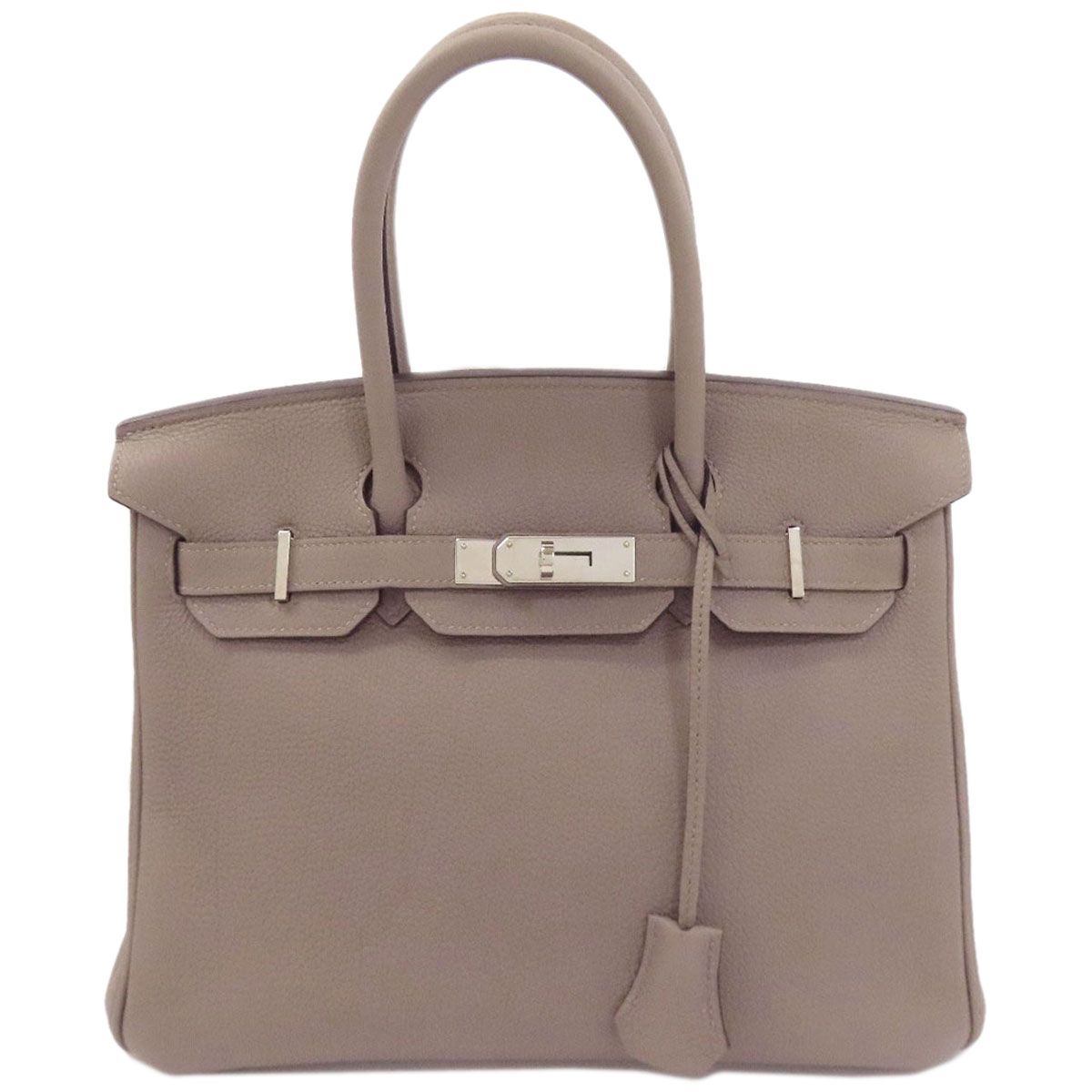 Hermes Birkin 30 Silver Handbag Togo