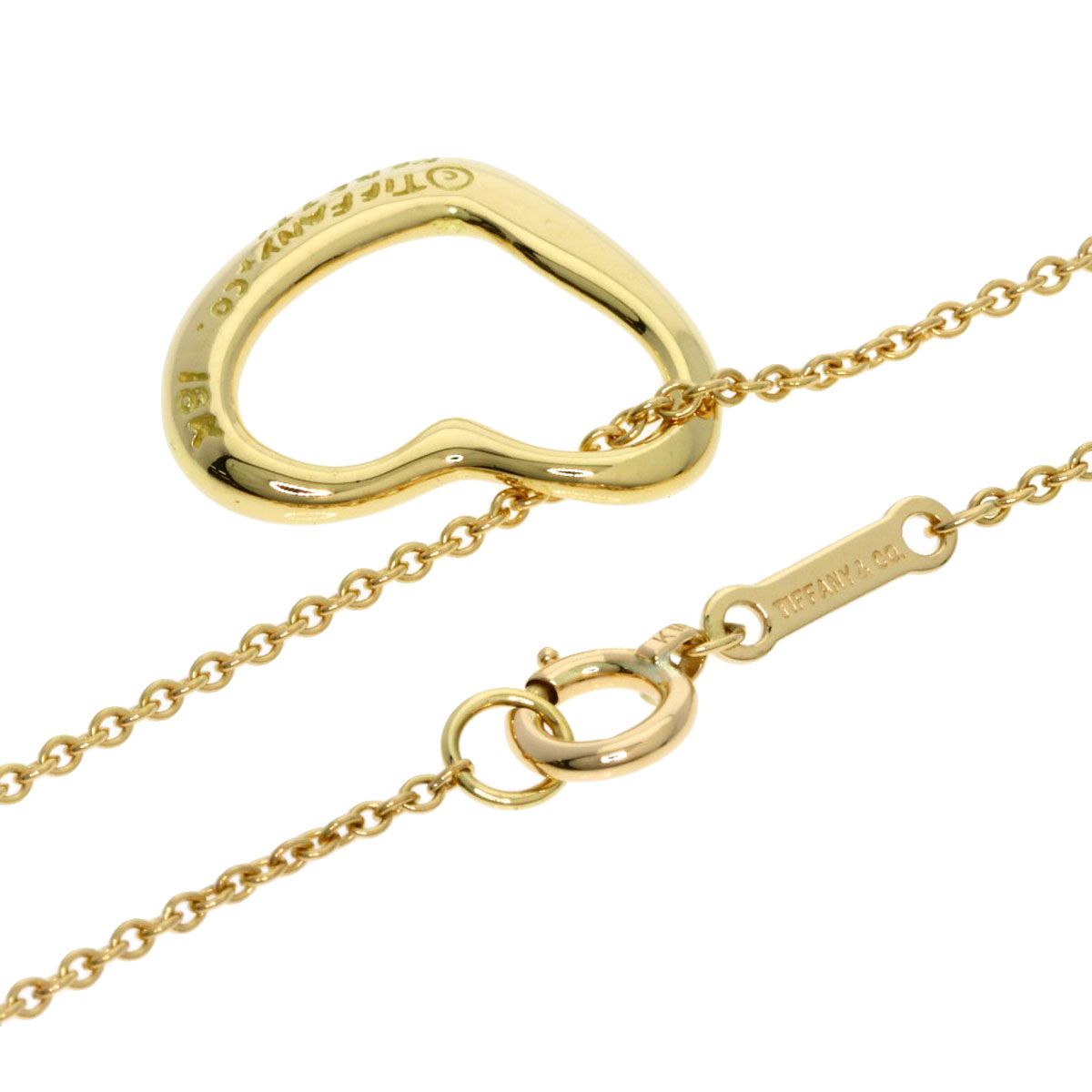 Tiffany & Co Open Heart Necklace 18k Yellow Gold — view 2