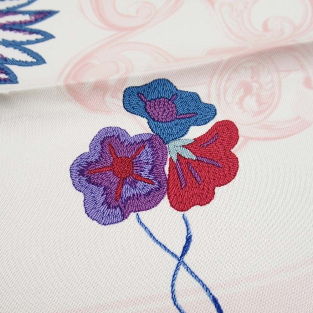 Hermes Brides de Gala en Fleurs Ceremonial Bridle Carre 90 Scarf Silk Twill — view 8