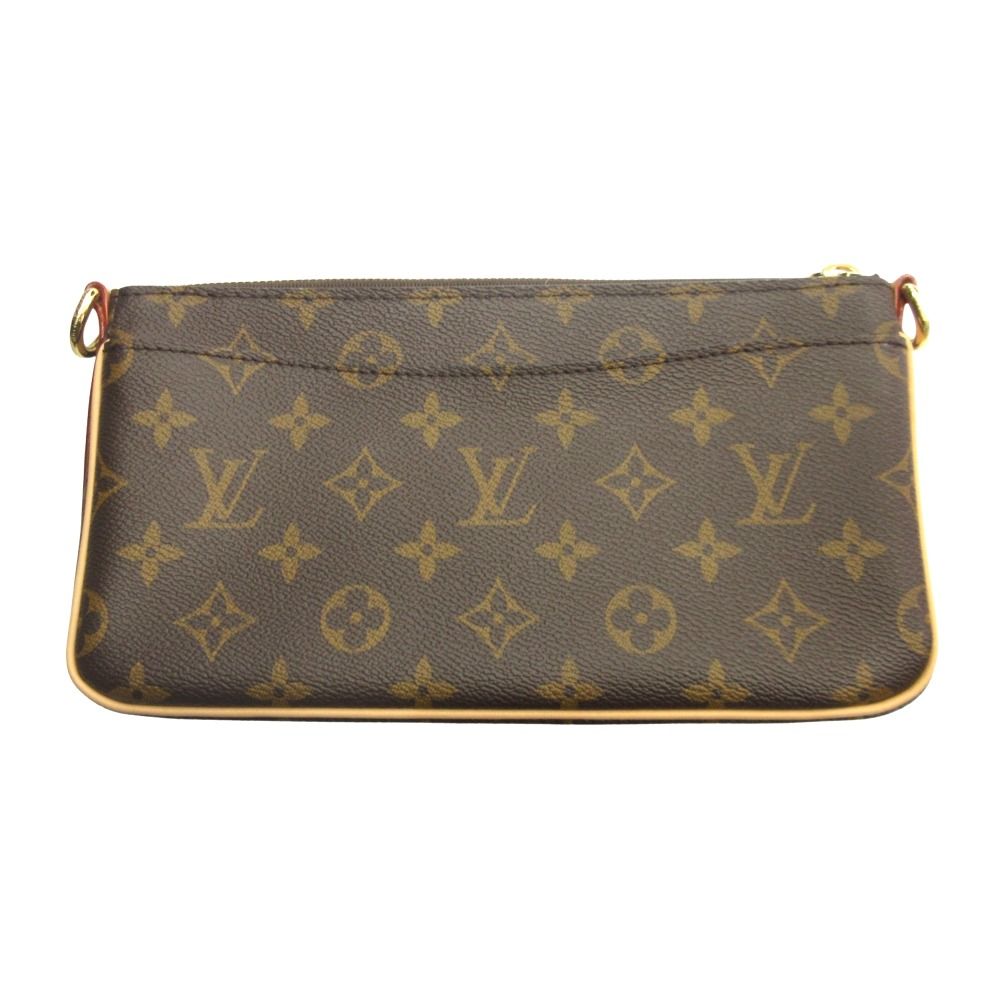 Louis Vuitton Monogram Shoulder Bag Crossbody Clutch Leather Brown — view 2