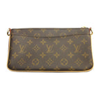 Louis Vuitton Monogram Shoulder Bag Crossbody Clutch Leather Brown — view 2
