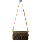 Louis Vuitton Monogram Shoulder Bag Crossbody Clutch Leather Brown — view 3