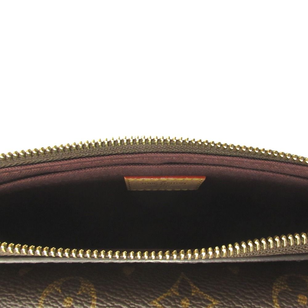 Louis Vuitton Monogram Shoulder Bag Crossbody Clutch Leather Brown — view 8