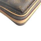 Louis Vuitton Monogram Shoulder Bag Crossbody Clutch Leather Brown — view 7