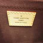 Louis Vuitton Monogram Shoulder Bag Crossbody Clutch Leather Brown — view 9
