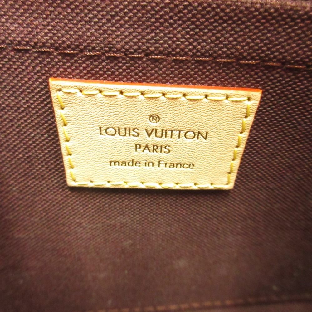 Louis Vuitton Monogram Shoulder Bag Crossbody Clutch Leather Brown — view 9