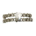 Prada Rose Bijou Bracelet Bangle Rhinestone Silver Pink — view 2