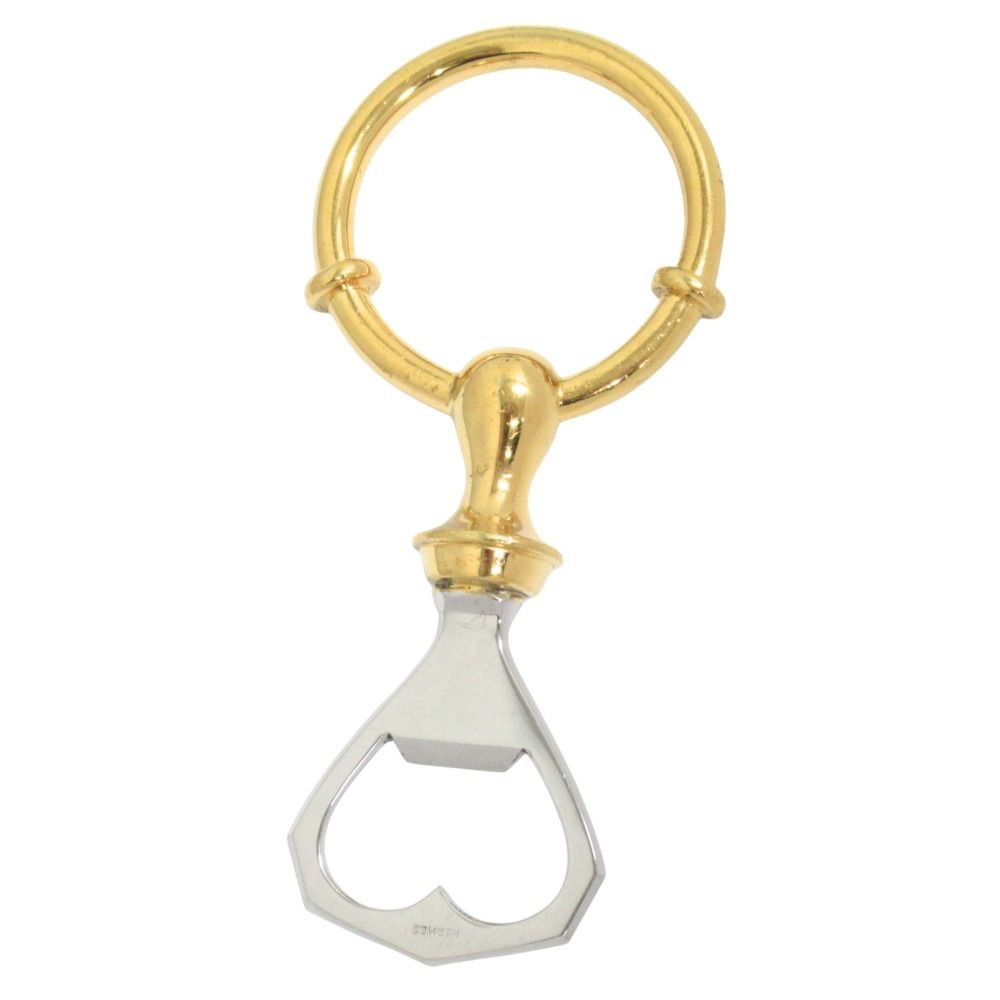 Hermes Bottle Opener Vintage Archive Yellow Gold Silver Shoulder