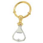 Hermes Bottle Opener Vintage Archive Yellow Gold Silver Shoulder — view 2