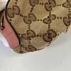 Gucci GG Canvas Bamboo Charm Pouch Beige/pink Pre Owned — view 9
