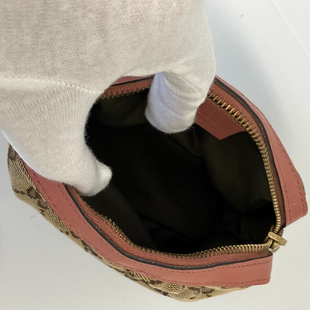 Gucci GG Canvas Bamboo Charm Pouch Beige/pink Pre Owned — view 6