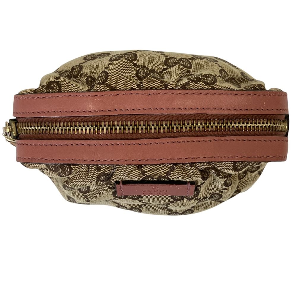 Gucci GG Canvas Bamboo Charm Pouch Beige/pink Pre Owned — view 5
