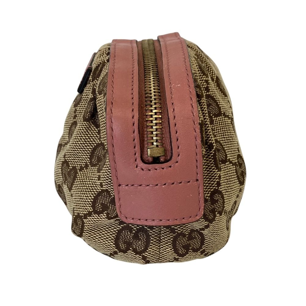 Gucci GG Canvas Bamboo Charm Pouch Beige/pink Pre Owned — view 2
